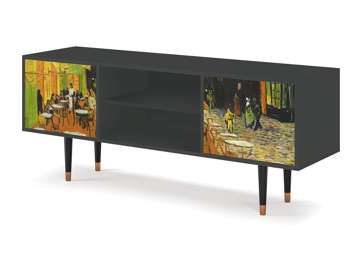 Meuble TV - 170х69х48 cm - T2 - Café Terrace at Night, Anthracite