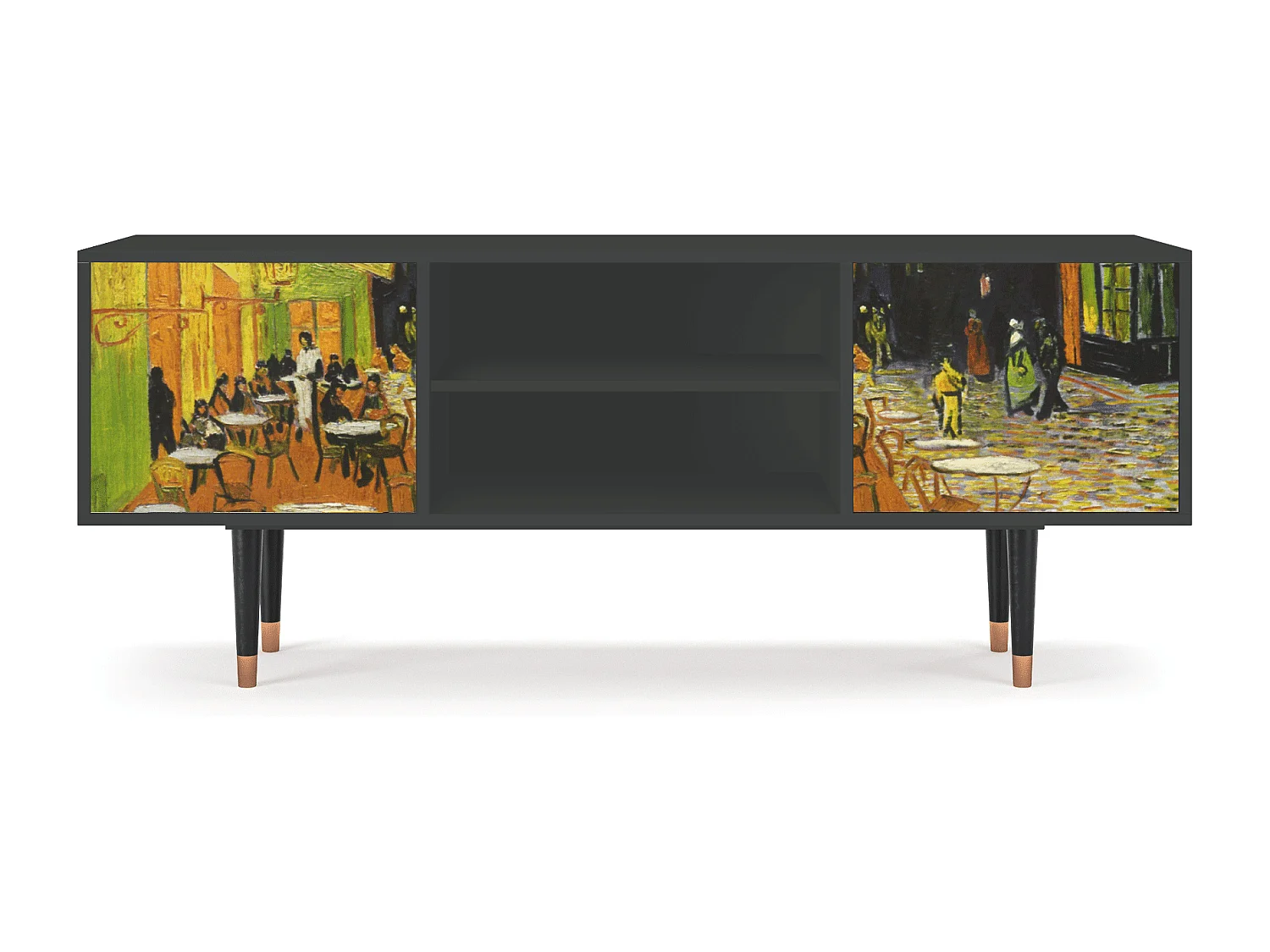 TV-Möbel - 170х69х48 cm - T2 - Café Terrace at Night, Anthrazit