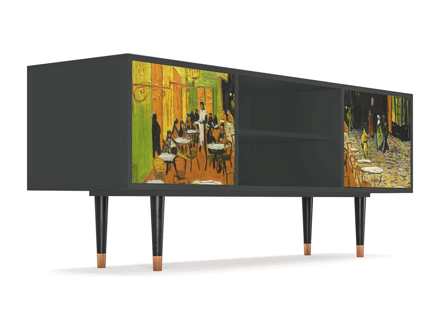 TV-Möbel - 170х69х48 cm - T2 - Café Terrace at Night, Anthrazit