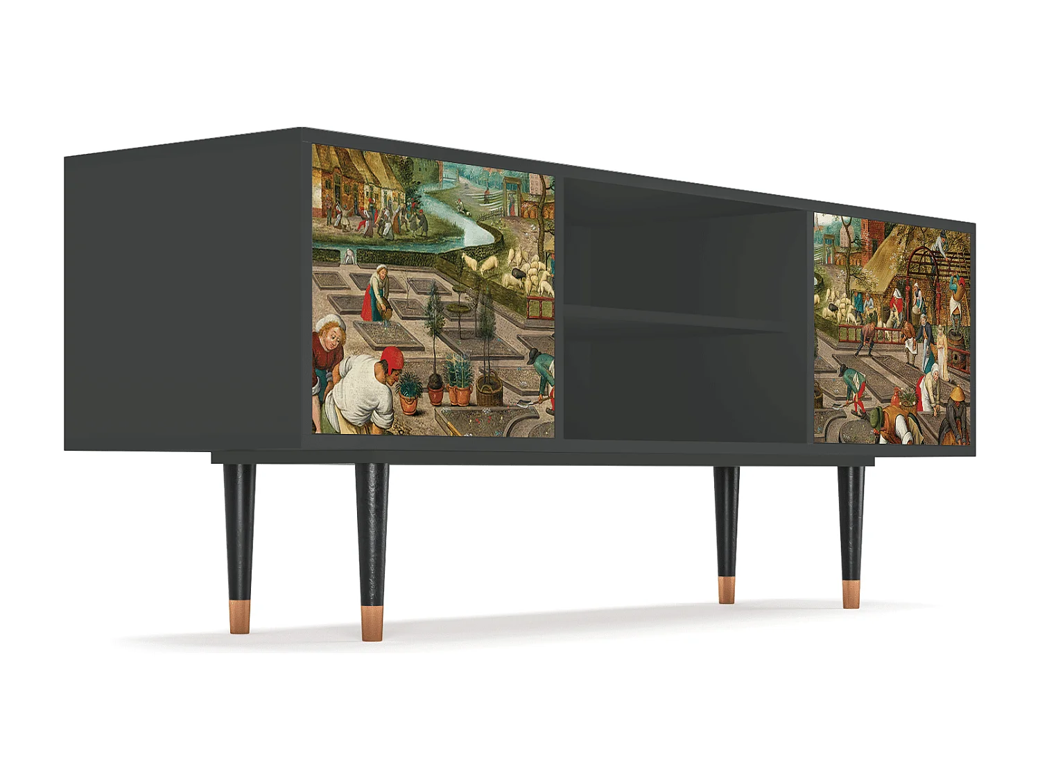 Meuble TV - 170х69х48 cm - T2 - The Younger - Spring, Anthracite