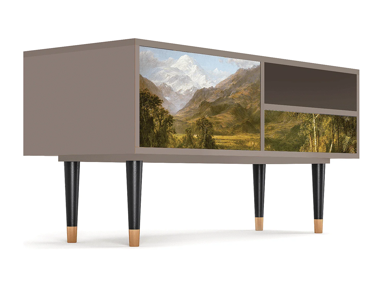 Mobile TV - 115х59х48 cm - T3 - The Heart of the Andes , Latte