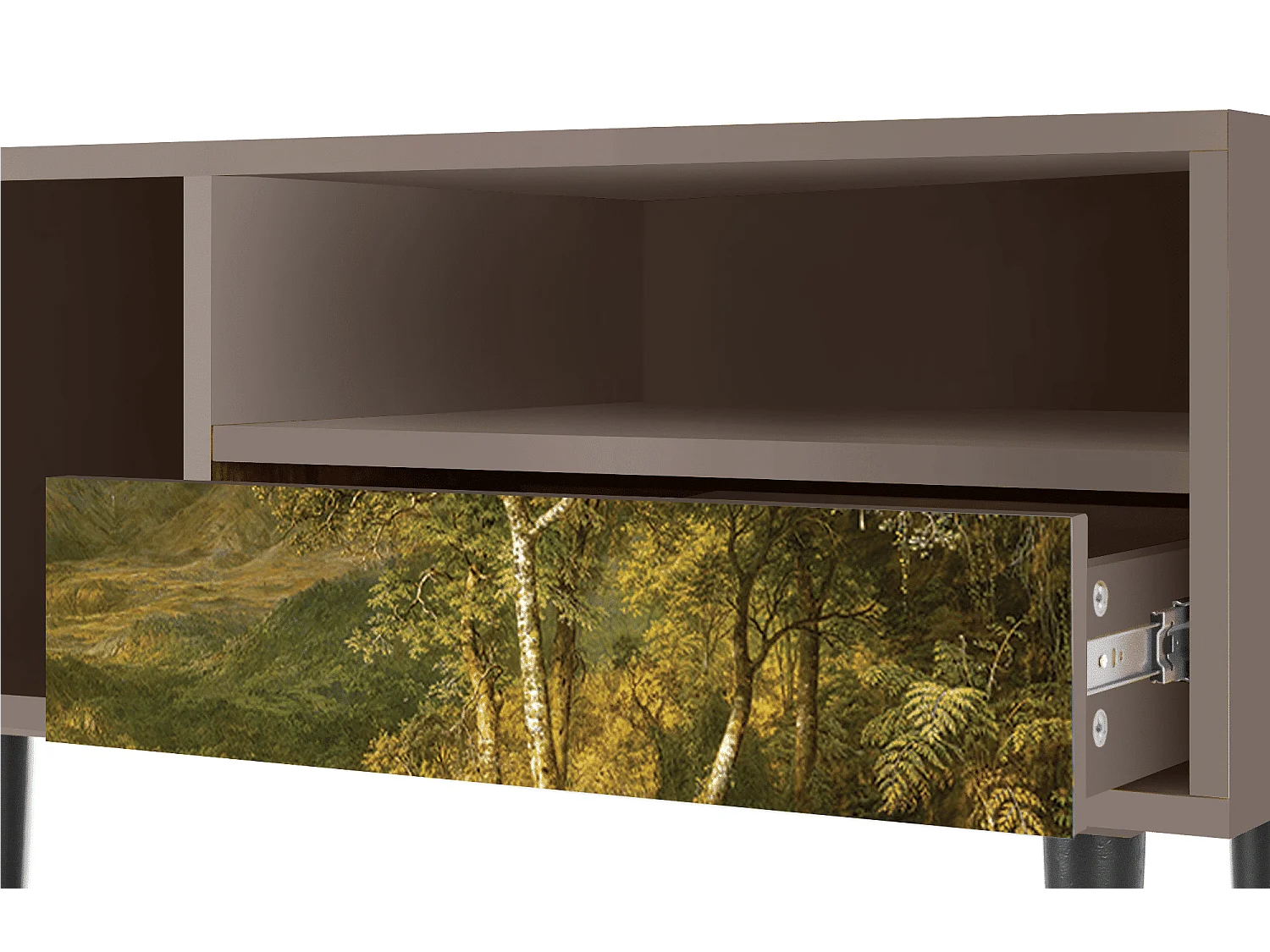 Mobile TV - 115х59х48 cm - T3 - The Heart of the Andes , Latte