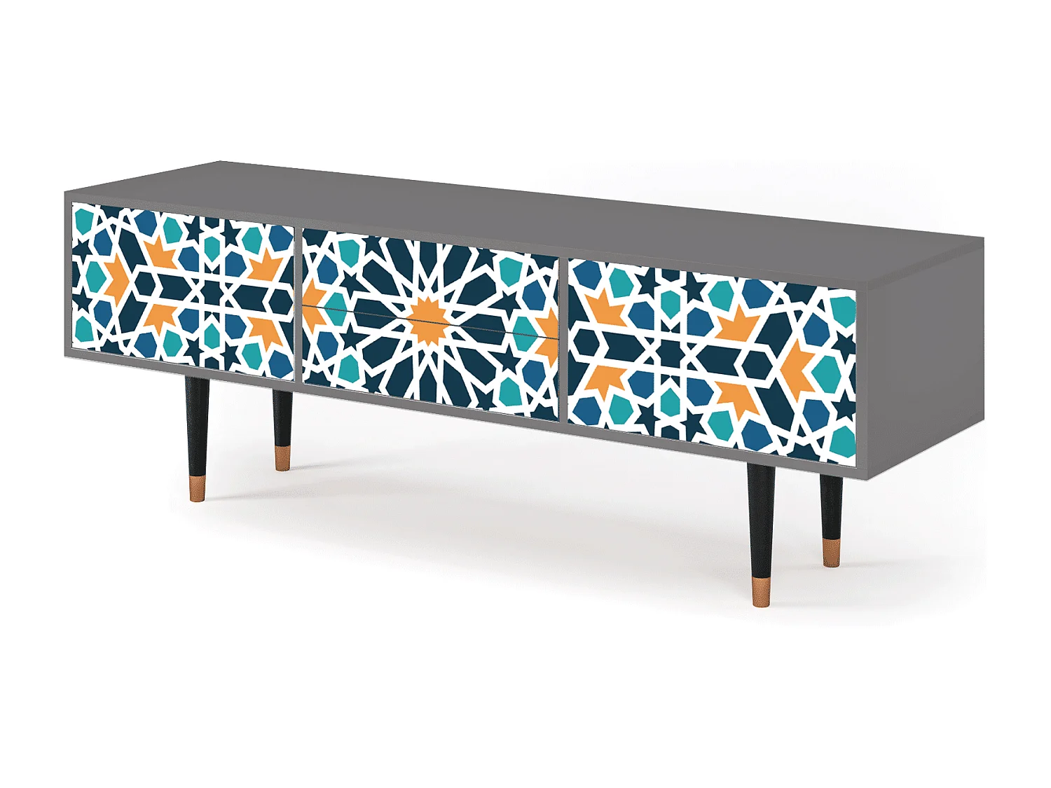 Mueble de TV - 170х59х48 cm - T4 - Kaleidoscope, Gris