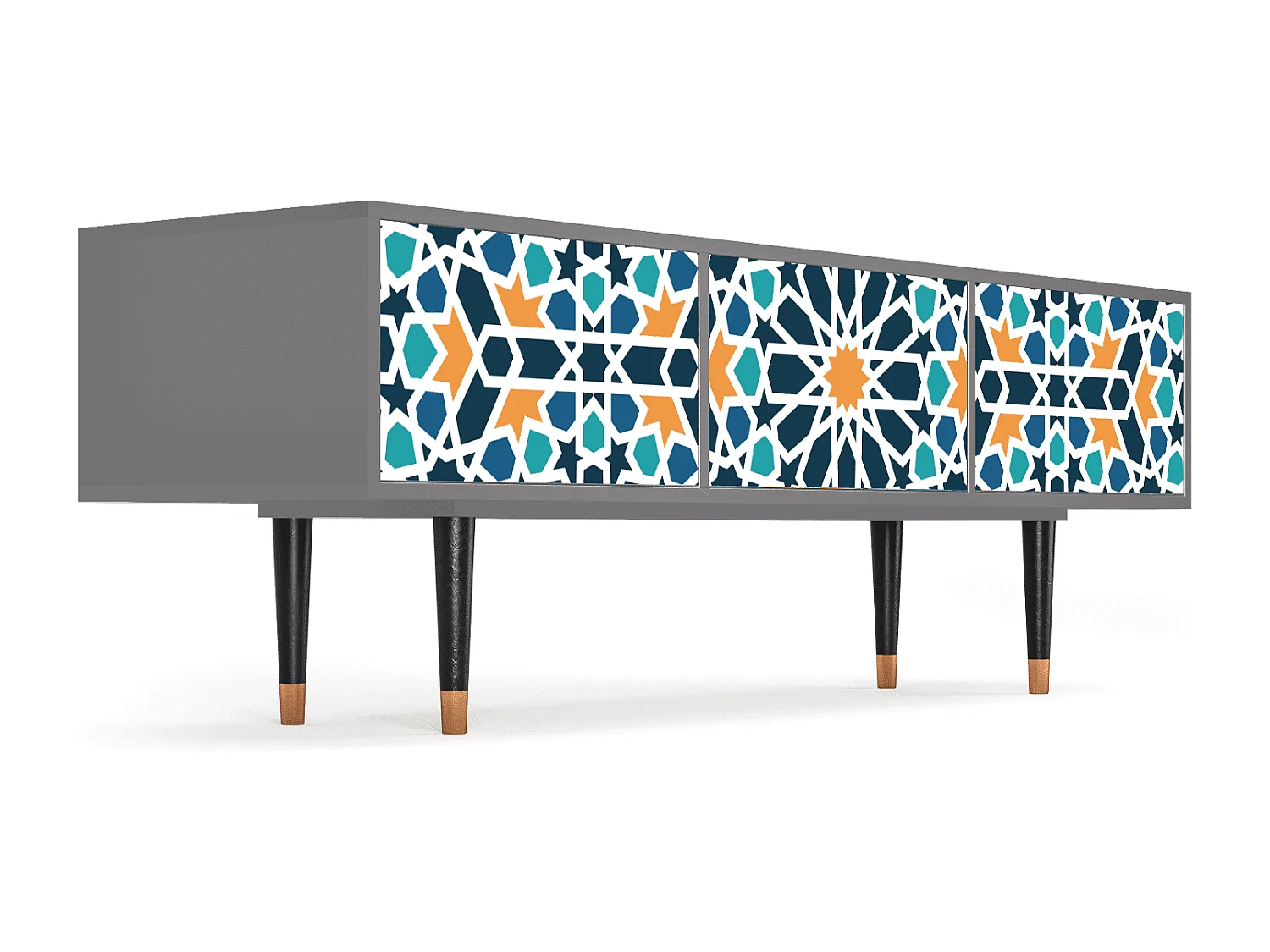 Mueble de TV - 170х59х48 cm - T4 - Kaleidoscope, Gris