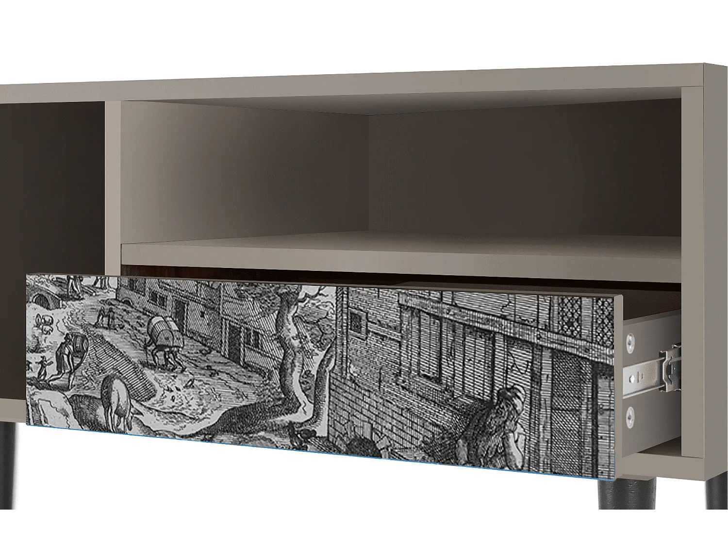 Mueble de TV - 115х59х48 cm - T3 - Bird Dropping, Arena