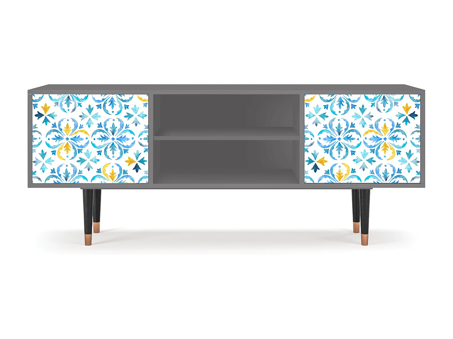 Szafka RTV - 170х69х48 cm - T2 - Lisbon Flover, Szary