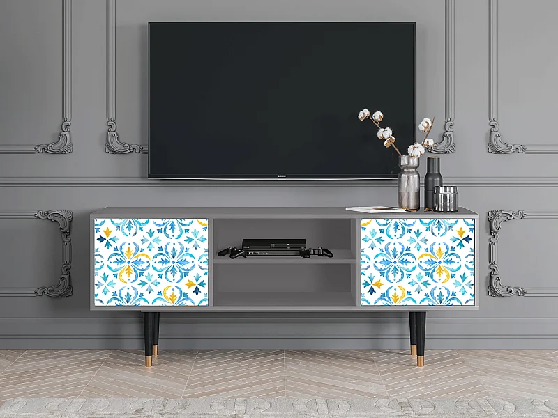 Meuble TV - 170х69х48 cm - T2 - Lisbon Flover, Gris