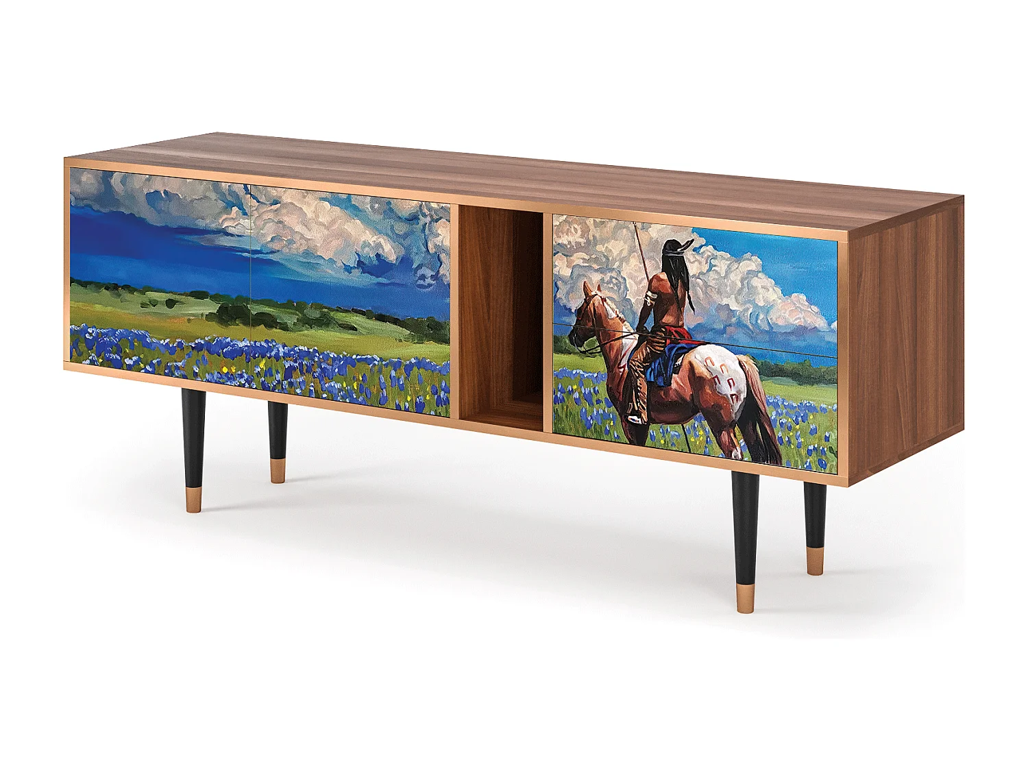 Mobile TV - 170х69х48 cm - T1 - Thunderheads by Dean, Noce