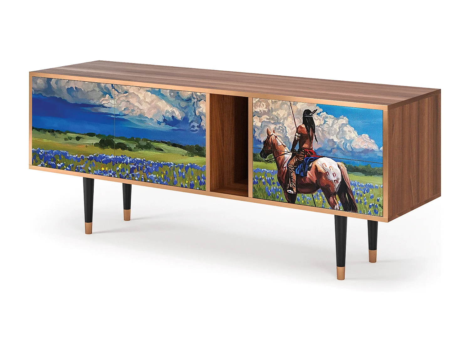 Mobile TV - 170х69х48 cm - T1 - Thunderheads by Dean, Noce