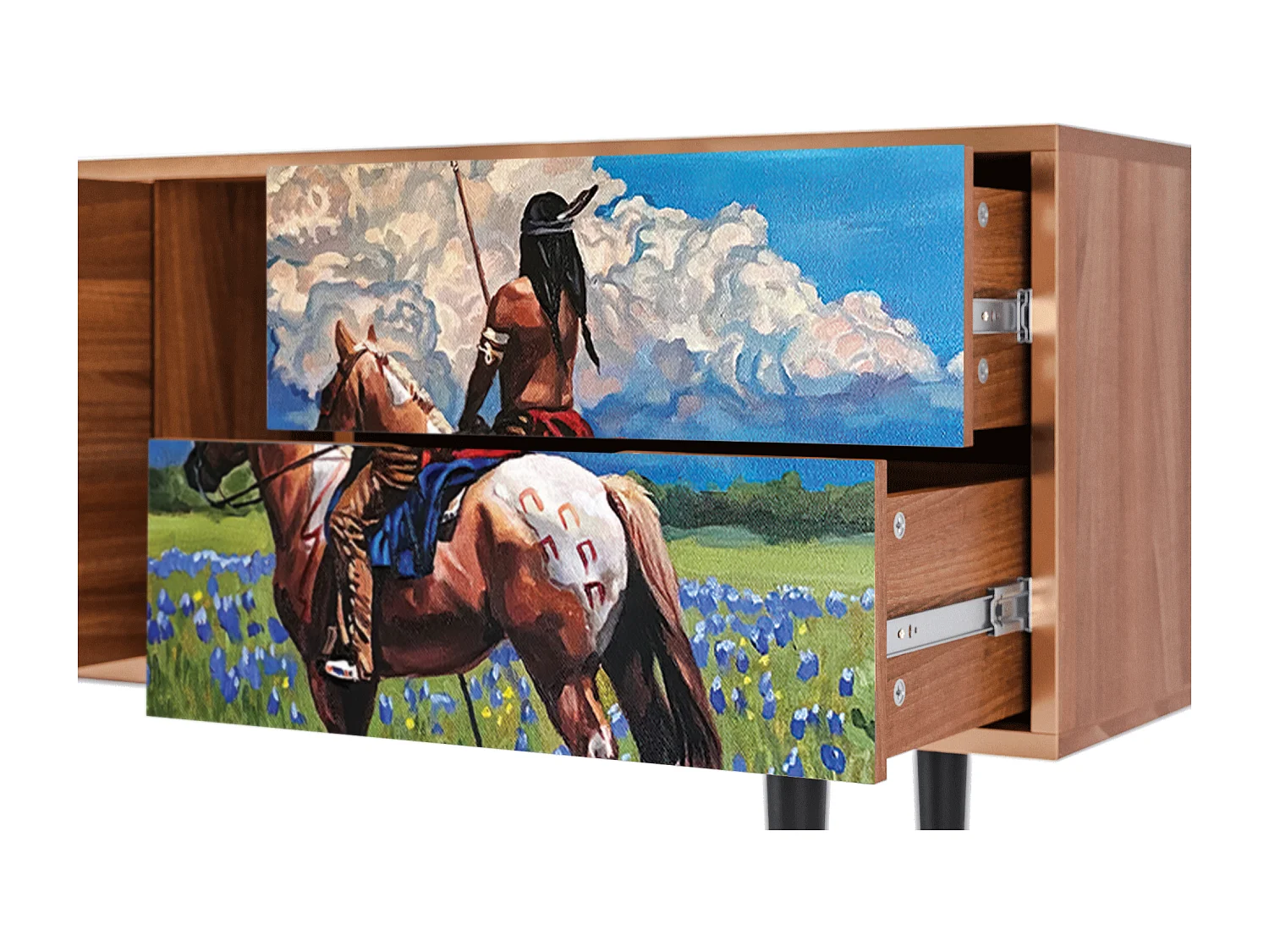 Mobile TV - 170х69х48 cm - T1 - Thunderheads by Dean, Noce