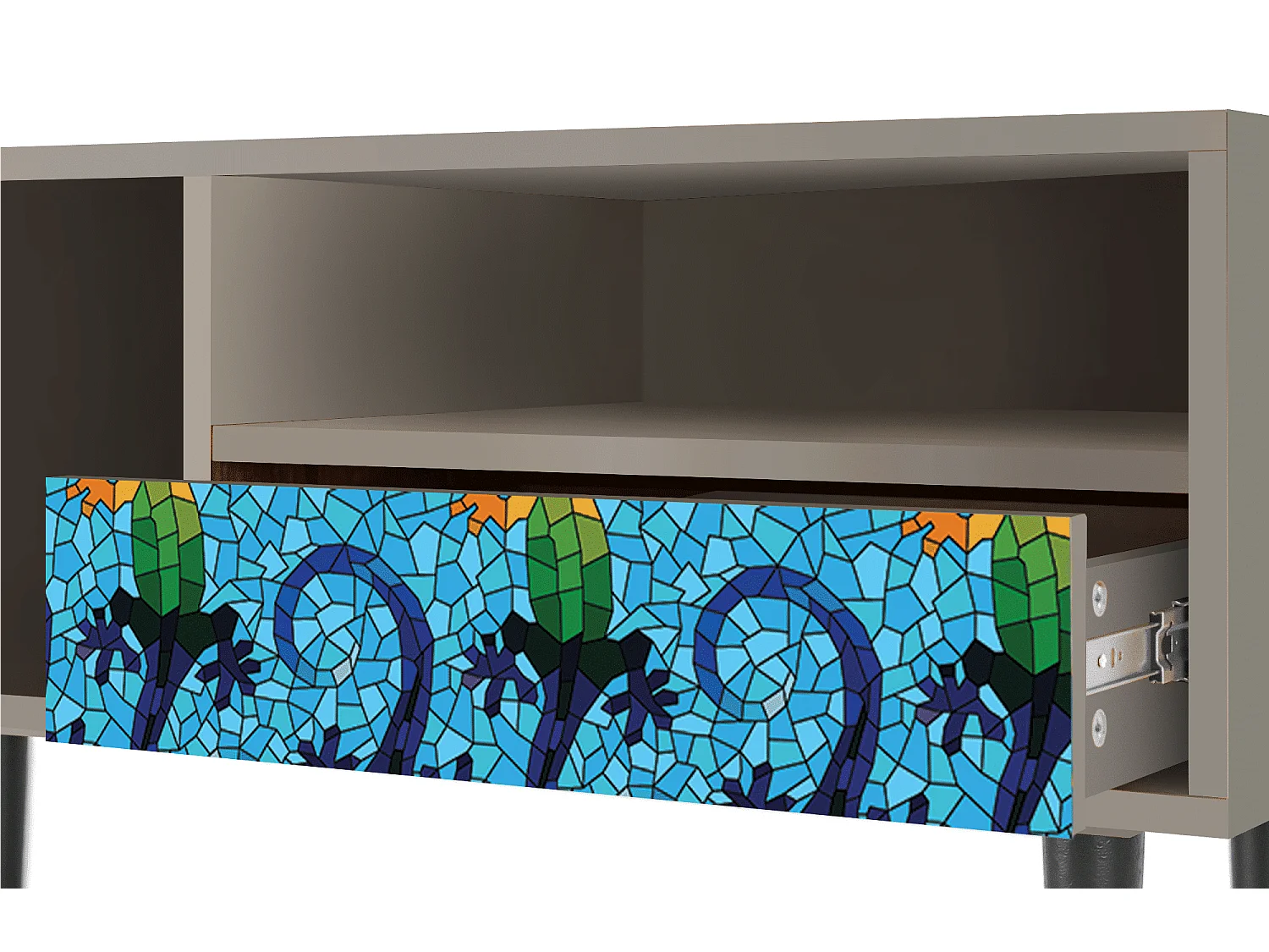 Meuble TV - 115х59х48 cm - T3 - Gaudi's Lizard, Sable