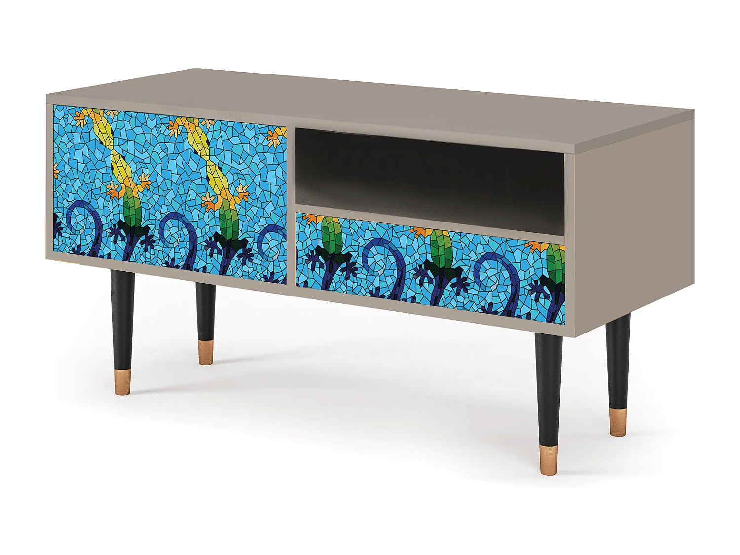 Mobile TV - 115х59х48 cm - T3 - Gaudi's Lizard, Sabbia