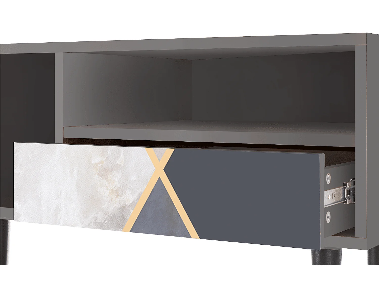 Meuble TV - 115х59х48 cm - T3 - Ideal Harmony, Gris