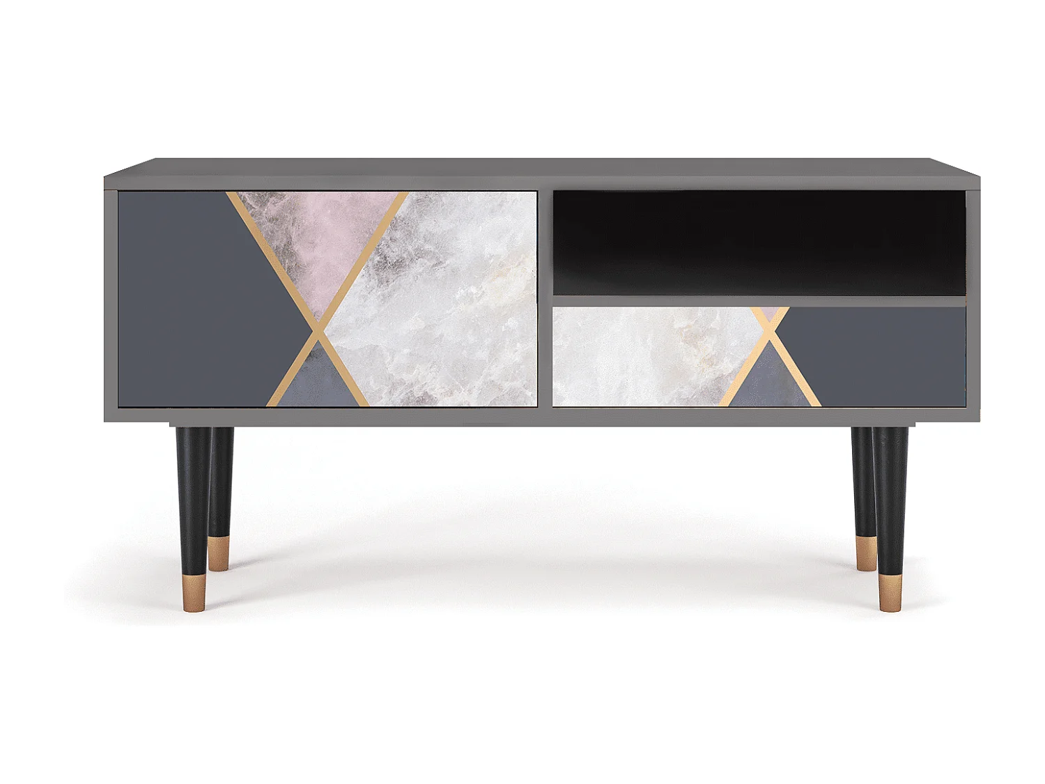 Meuble TV - 115х59х48 cm - T3 - Ideal Harmony, Gris