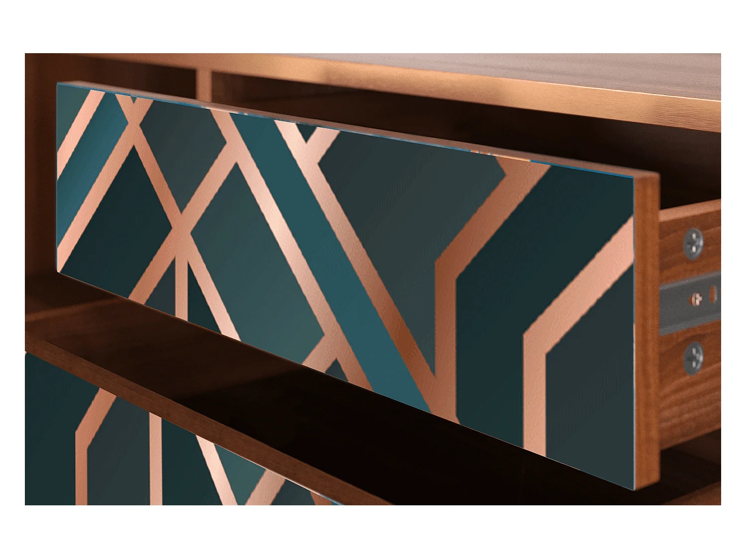 Meuble TV - 170х59х48 cm - T4 - Bronze Crossroad, Noyer