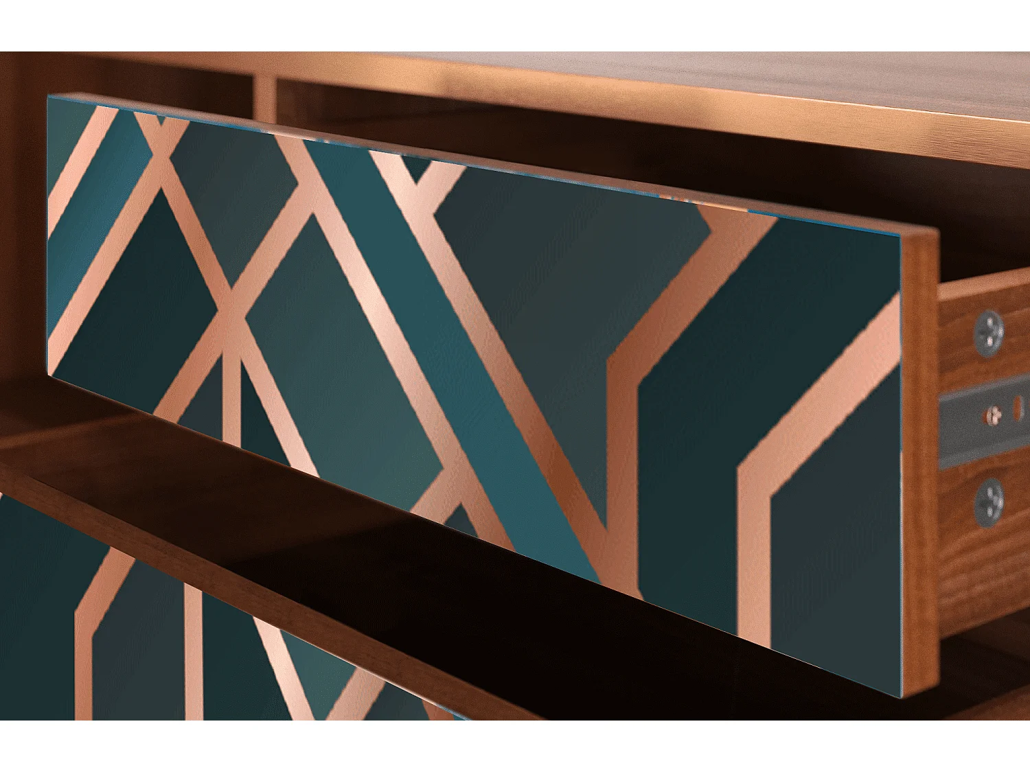 TV-meubel - 170х59х48 cm - T4 - Bronze Crossroad, Walnoot