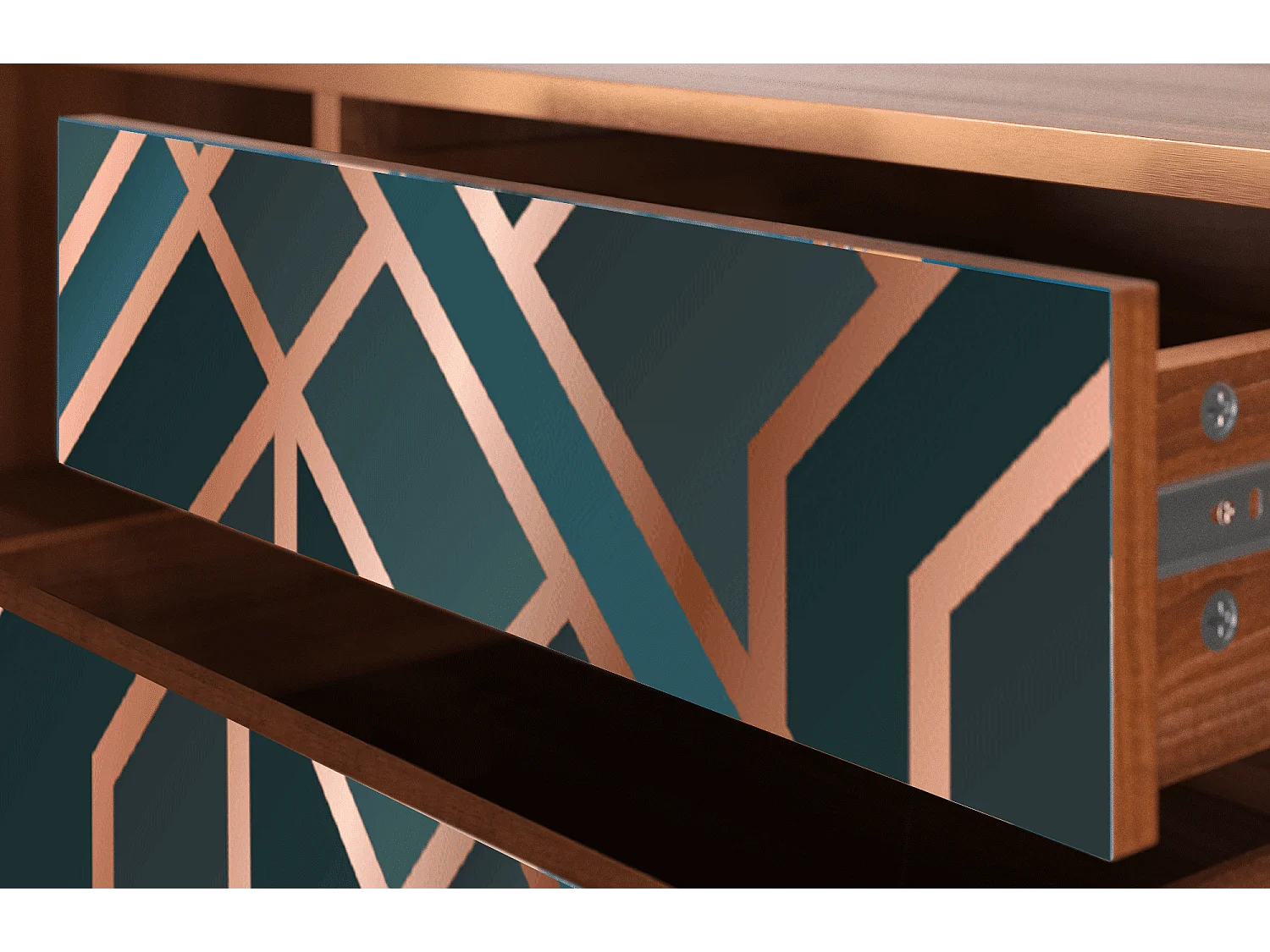 TV-meubel - 170х59х48 cm - T4 - Bronze Crossroad, Walnoot