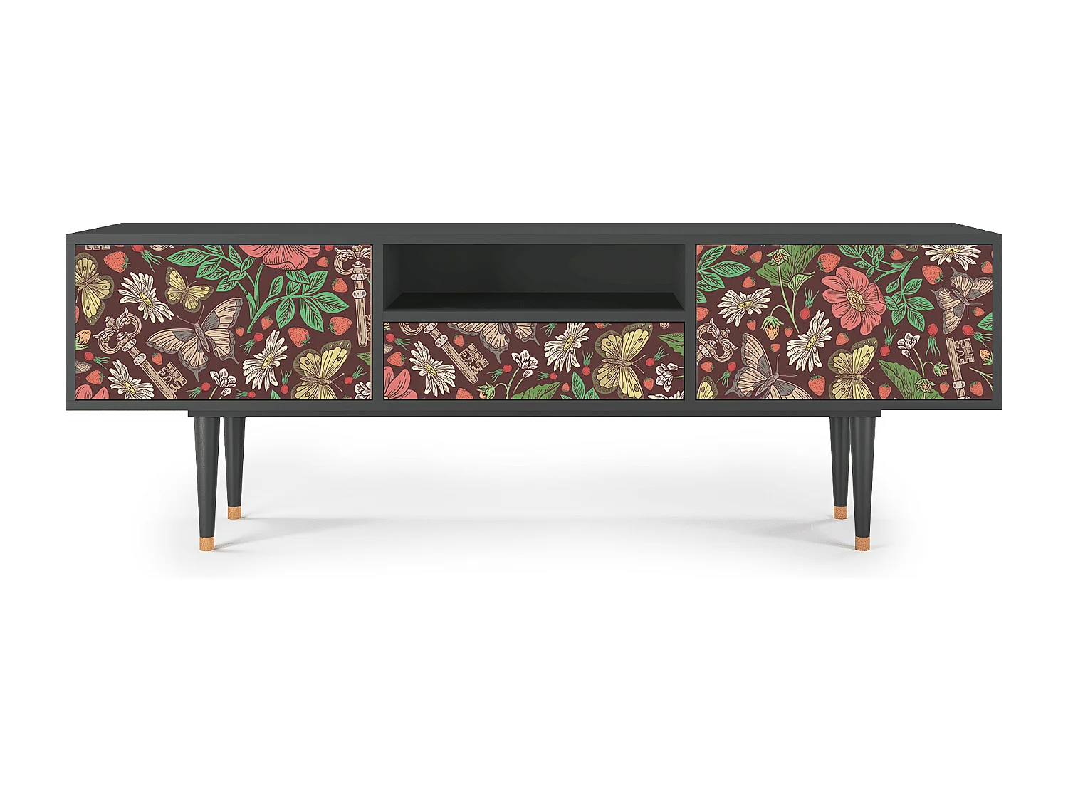 Meuble TV - 170х59х41 cm - T6 - Alice in Wonderland, Anthracite