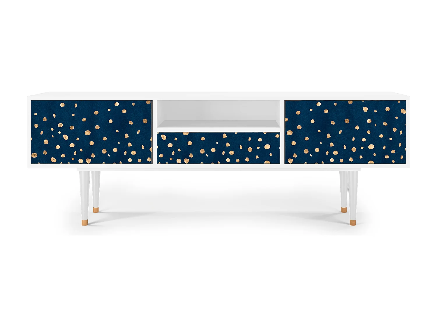 Meuble TV - 170х59х41 cm - T6 - Night Skies, Blanc