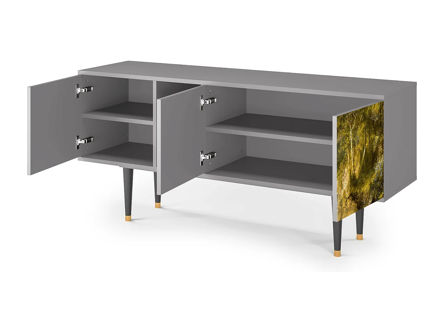 Mueble de TV - 150х69х41 cm - T5 - The Heart of the Andes , Cinza