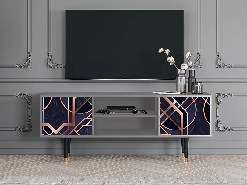 Meuble TV - 170х69х48 cm - T2 - Purple Temple, Gris