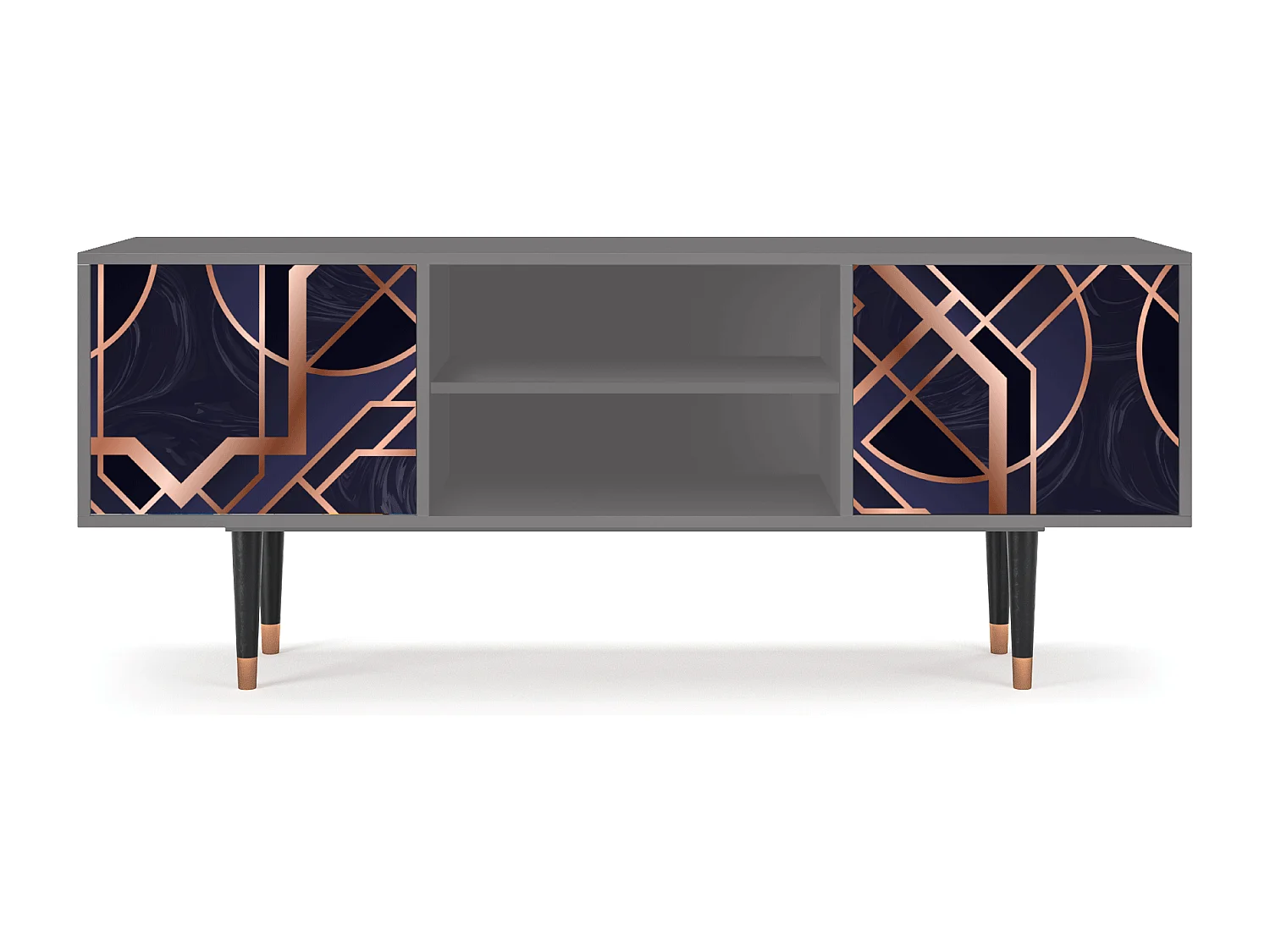 Meuble TV - 170х69х48 cm - T2 - Purple Temple, Gris