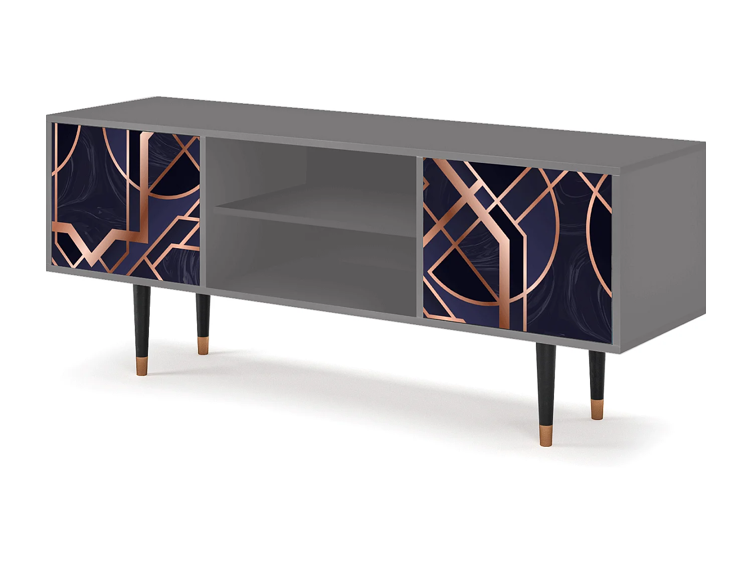 Meuble TV - 170х69х48 cm - T2 - Purple Temple, Gris