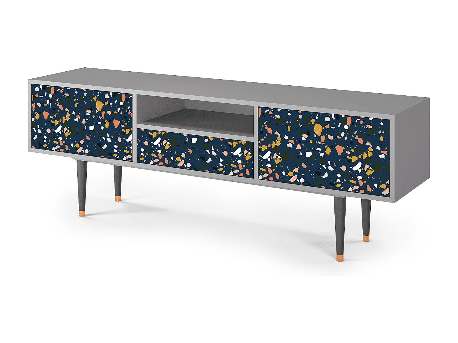 Meuble TV - 170х59х41 cm - T6 - Night Sky Langhterns, Gris