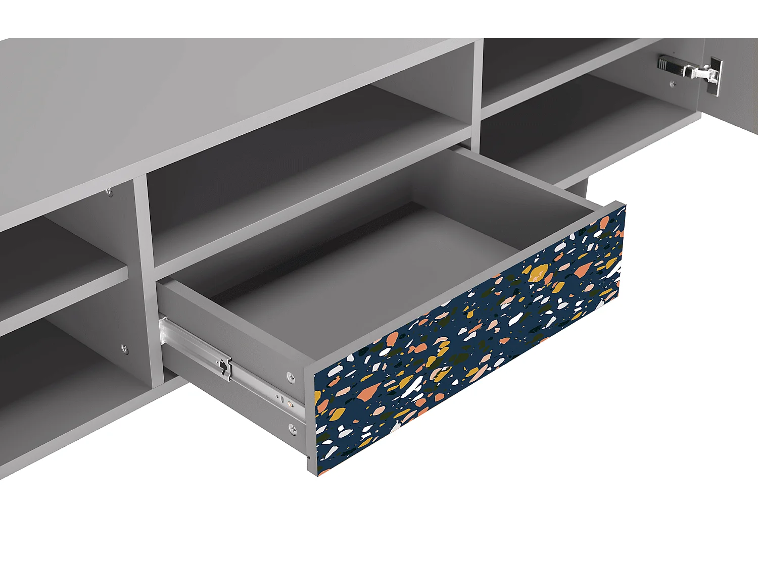 Meuble TV - 170х59х41 cm - T6 - Night Sky Langhterns, Gris