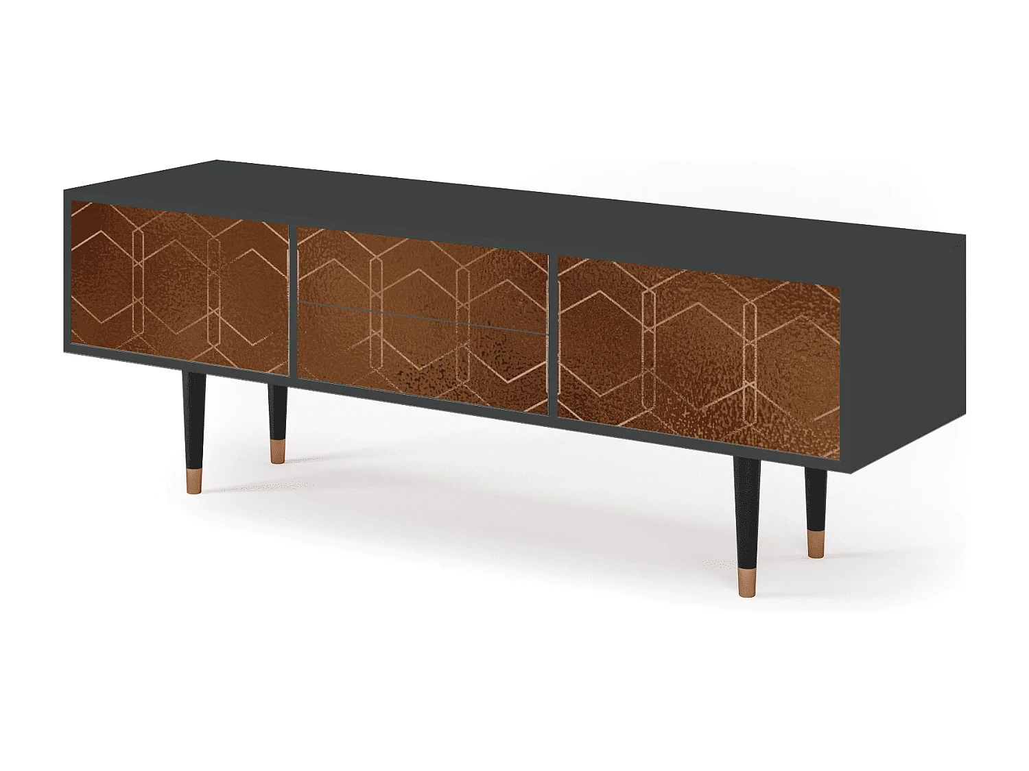 Meuble TV - 170х59х48 cm - T4 - Chocolate Bar, Anthracite