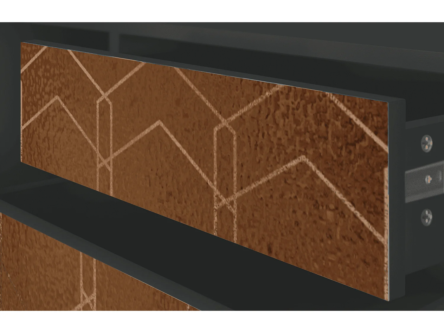 Meuble TV - 170х59х48 cm - T4 - Chocolate Bar, Anthracite