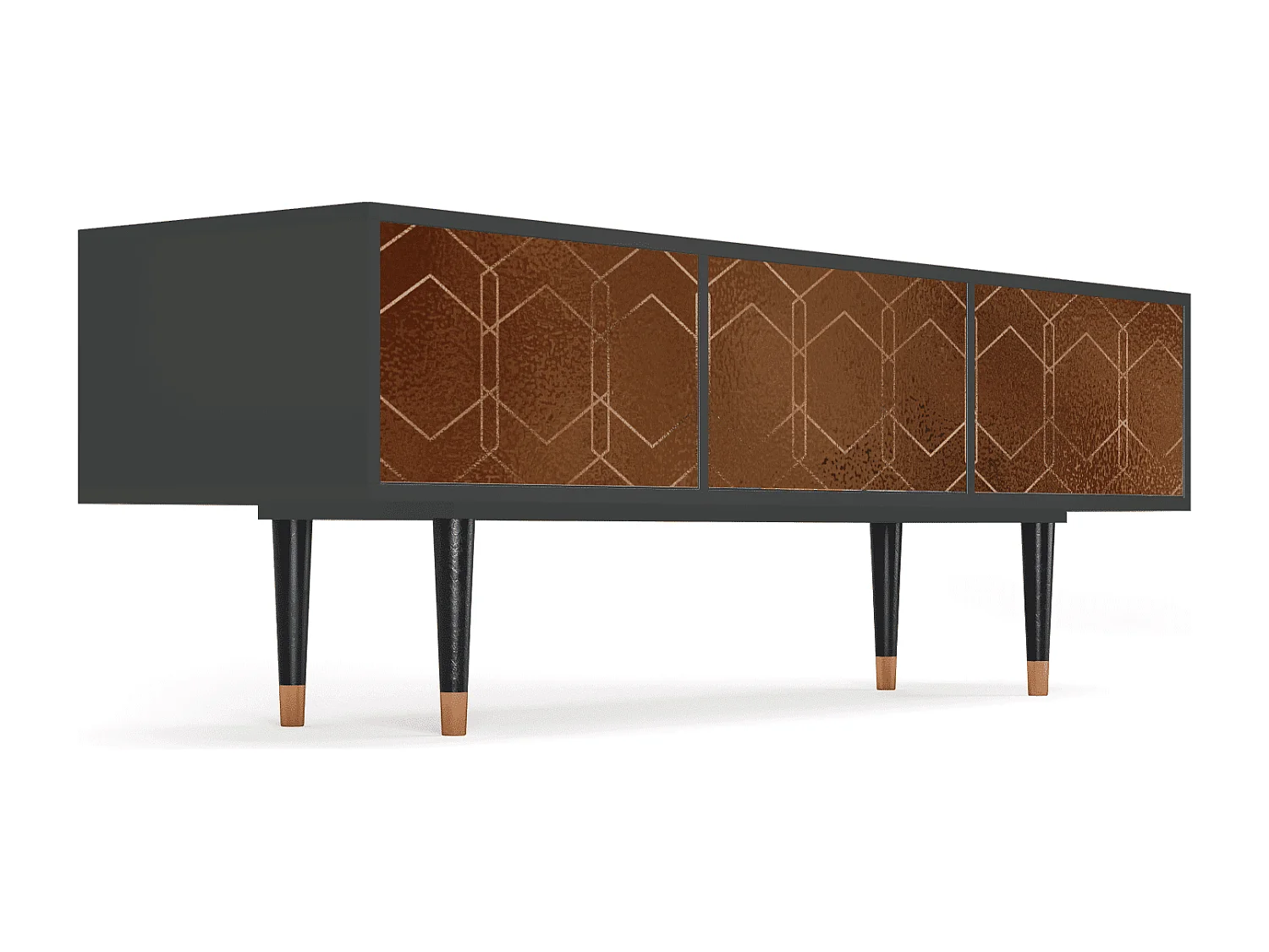 Szafka RTV - 170х59х48 cm - T4 - Chocolate Bar, Antracyt