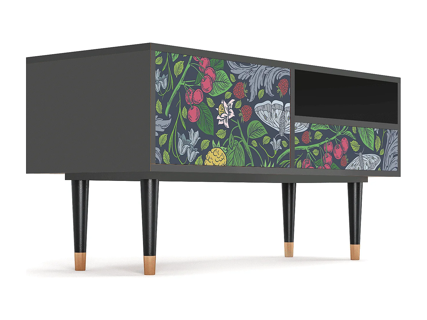 Meuble TV - 115х59х48 cm - T3 - Summer Berries, Anthracite