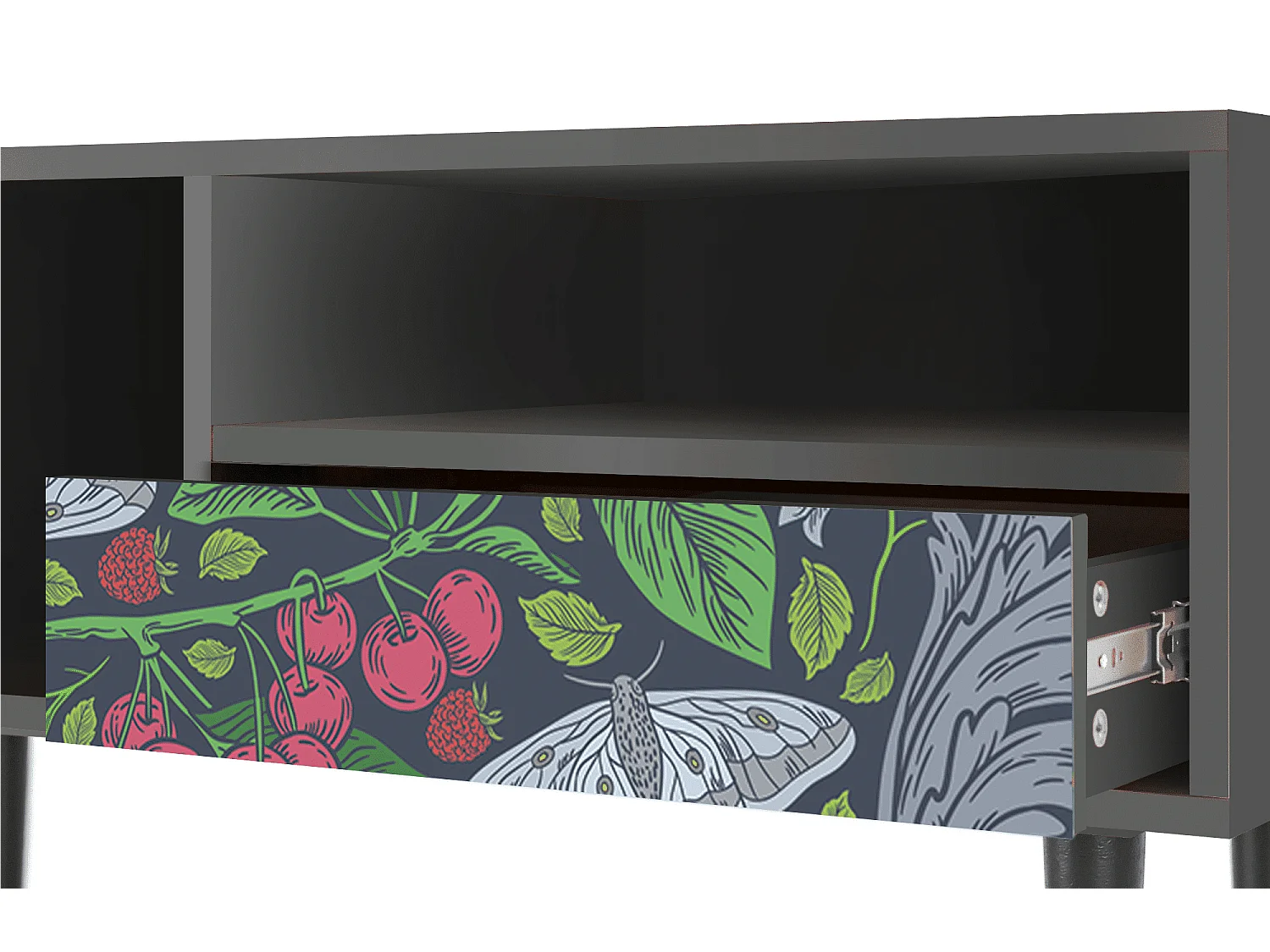 Meuble TV - 115х59х48 cm - T3 - Summer Berries, Anthracite