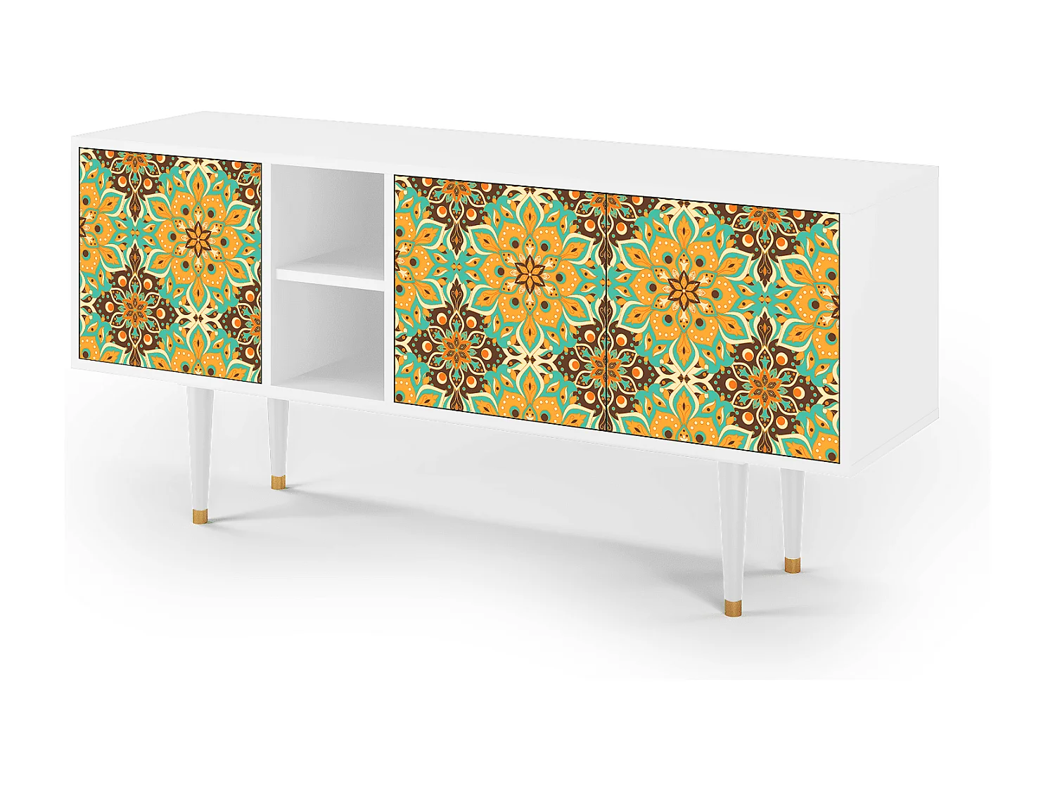 Meuble TV - 150х69х41 cm - T5 - Indian Spices, Blanc