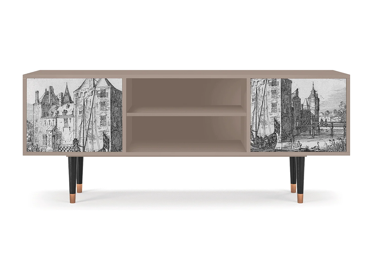 Meuble TV - 170х69х48 cm - T2 - Castle by Breugel, Latte