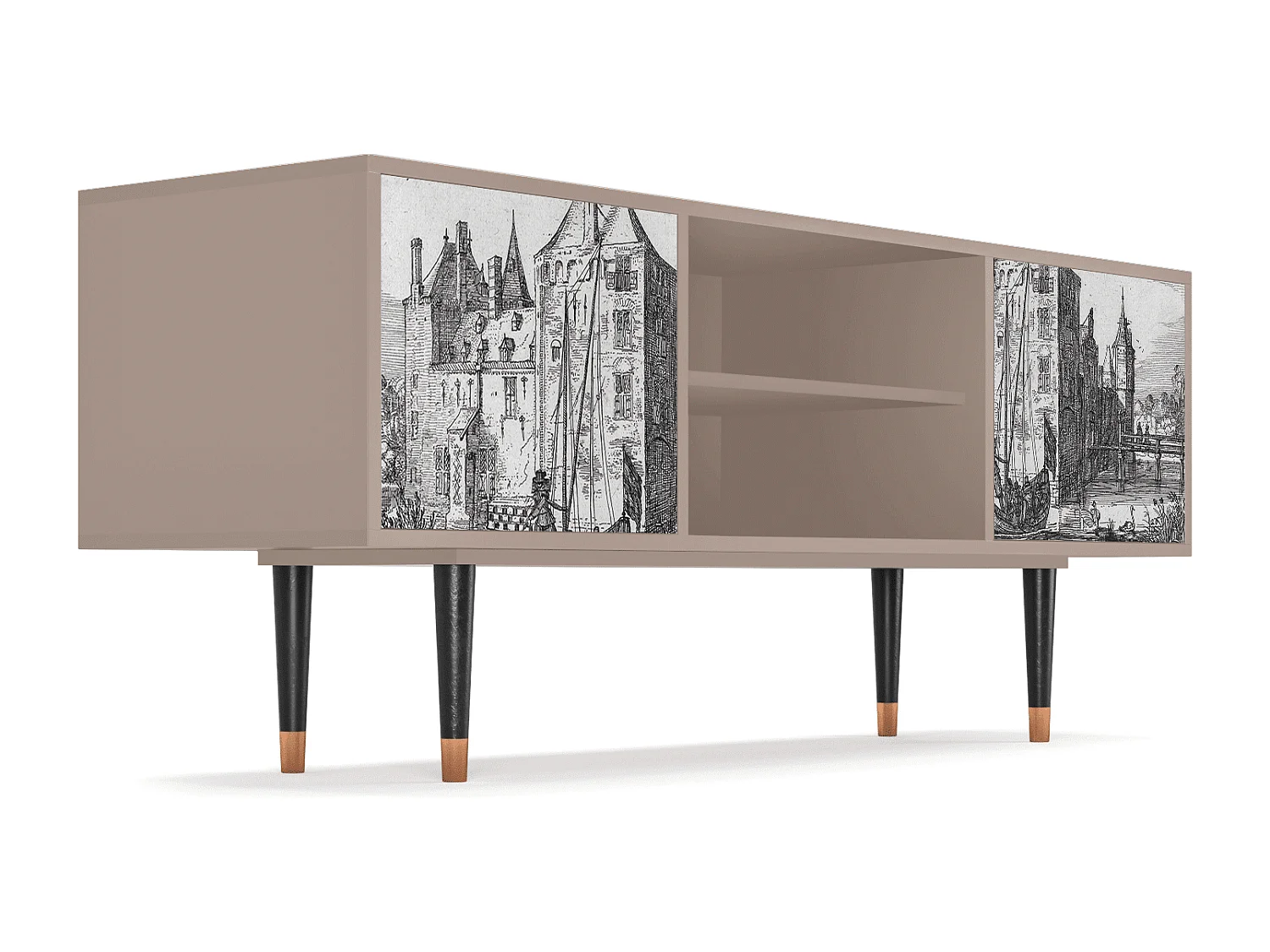 Meuble TV - 170х69х48 cm - T2 - Castle by Breugel, Latte