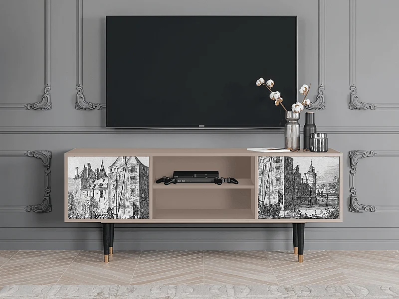 Meuble TV - 170х69х48 cm - T2 - Castle by Breugel, Latte