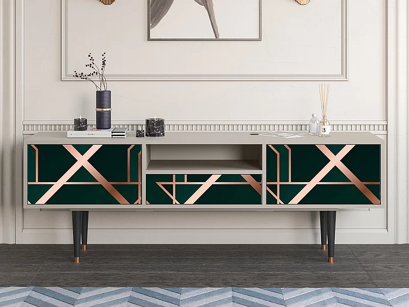 Meuble TV - 170х59х41 cm - T6 - Emerald Gatsby, Sable