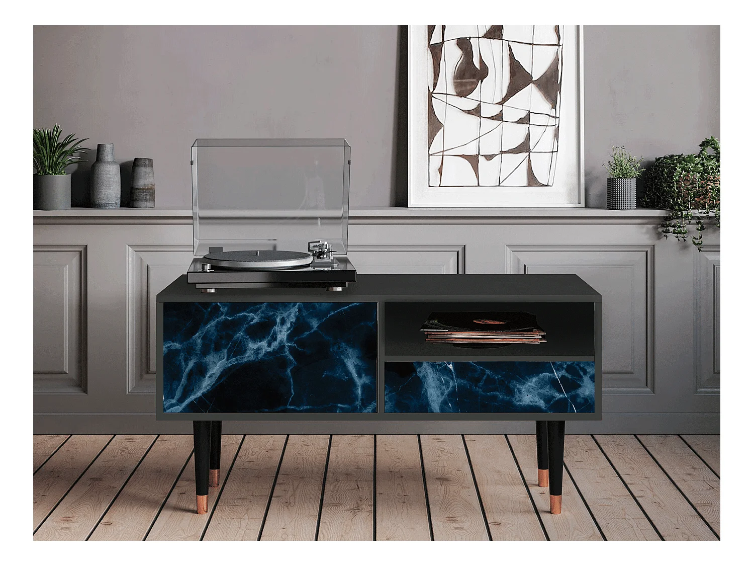 Meuble TV - 115х59х48 cm - T3 - Deep Ocean, Anthracite