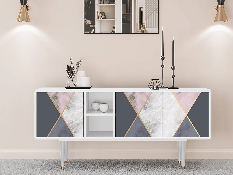 Meuble TV - 150х69х41 cm - T5 - Ideal Harmony, Blanc