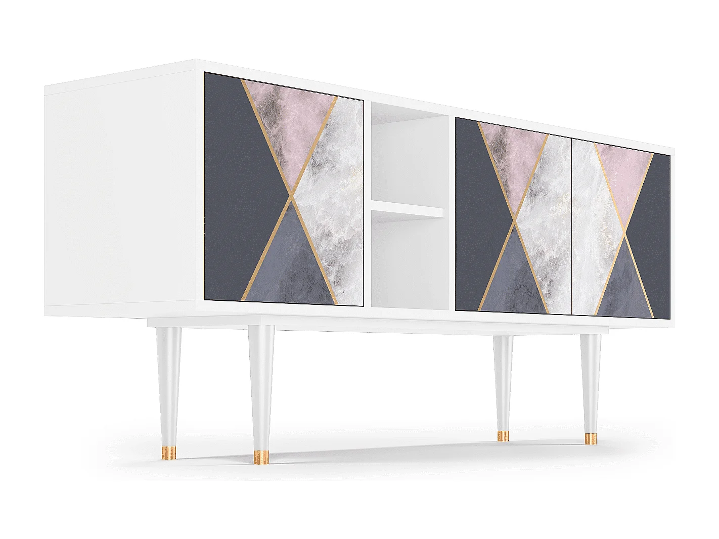 Meuble TV - 150х69х41 cm - T5 - Ideal Harmony, Blanc