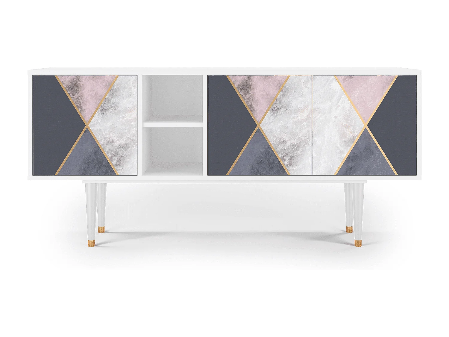 Meuble TV - 150х69х41 cm - T5 - Ideal Harmony, Blanc