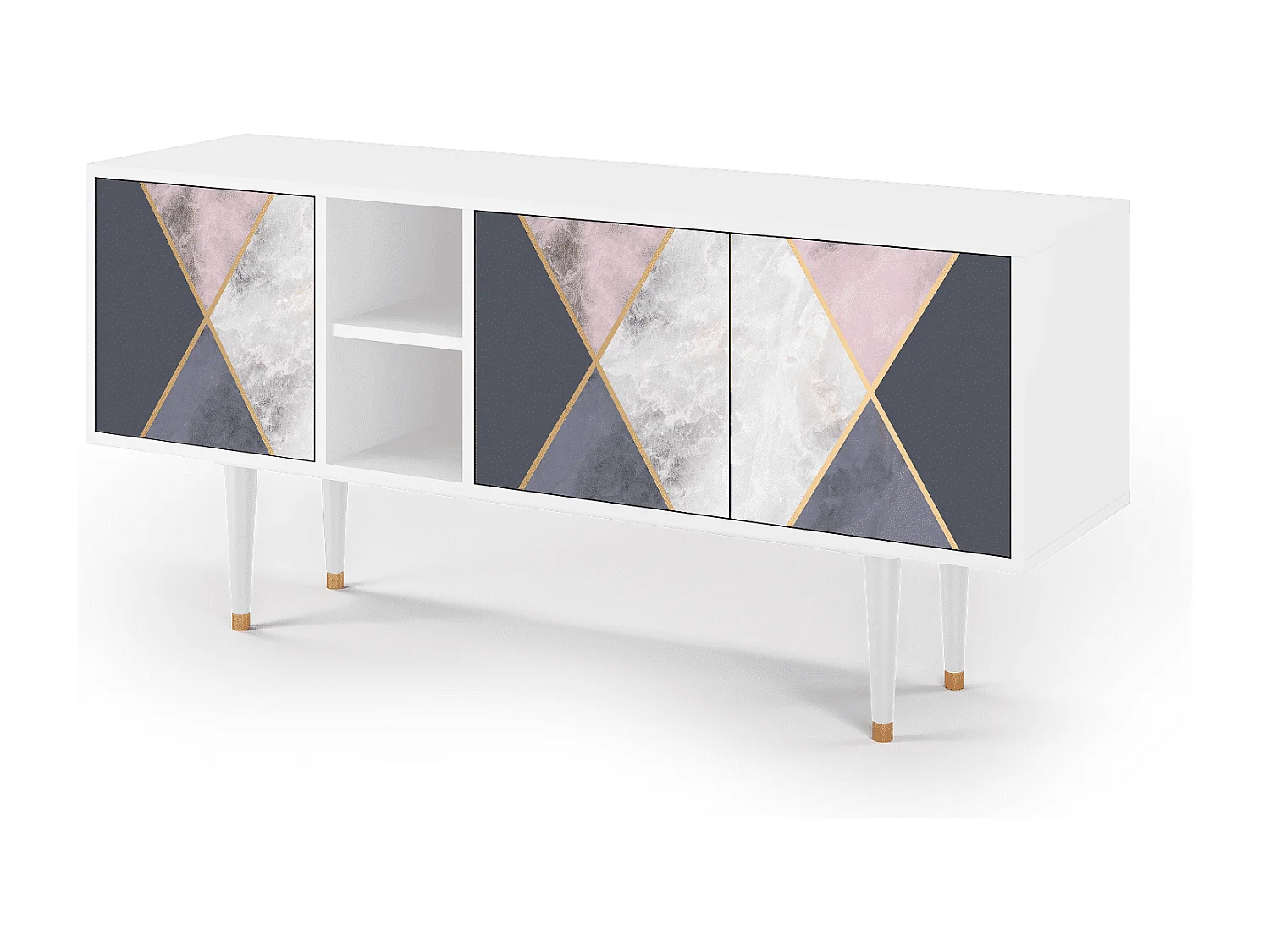 Meuble TV - 150х69х41 cm - T5 - Ideal Harmony, Blanc