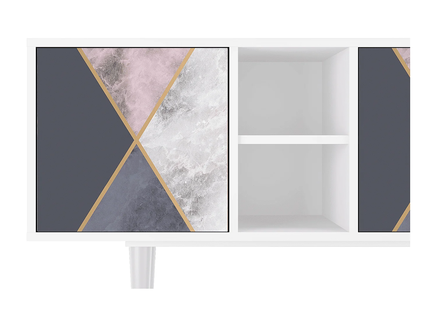 Meuble TV - 150х69х41 cm - T5 - Ideal Harmony, Blanc