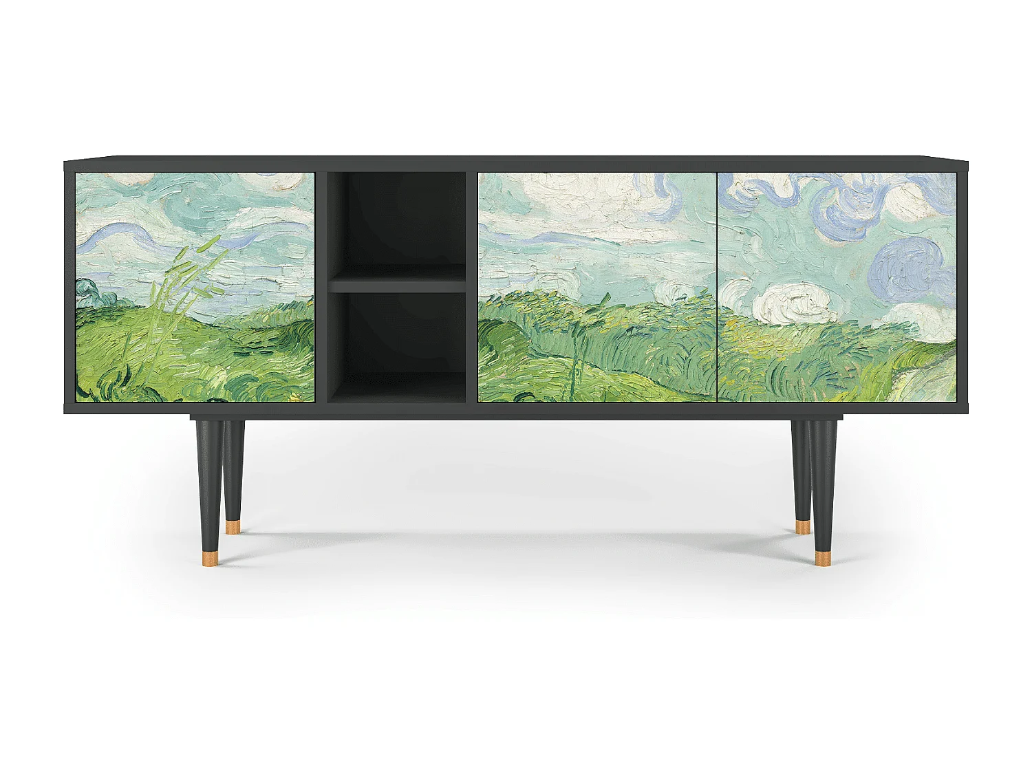 Meuble TV - 150х69х41 cm - T5 - Green Wheat Fields, Anthracite