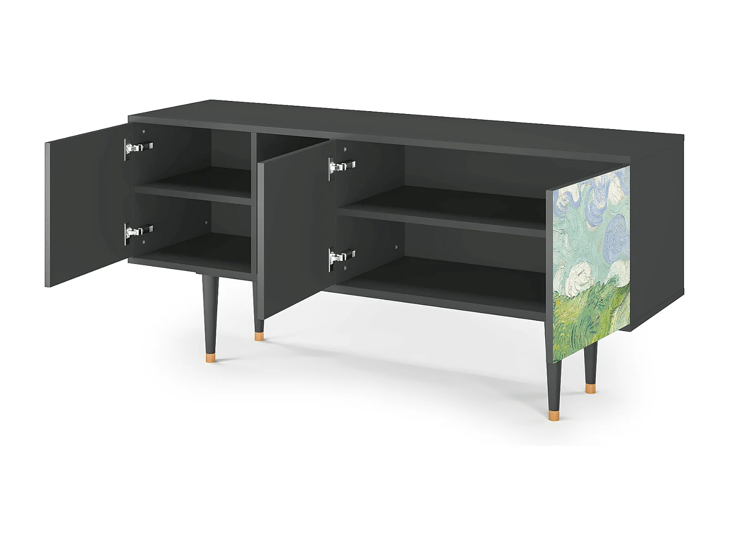 Meuble TV - 150х69х41 cm - T5 - Green Wheat Fields, Anthracite