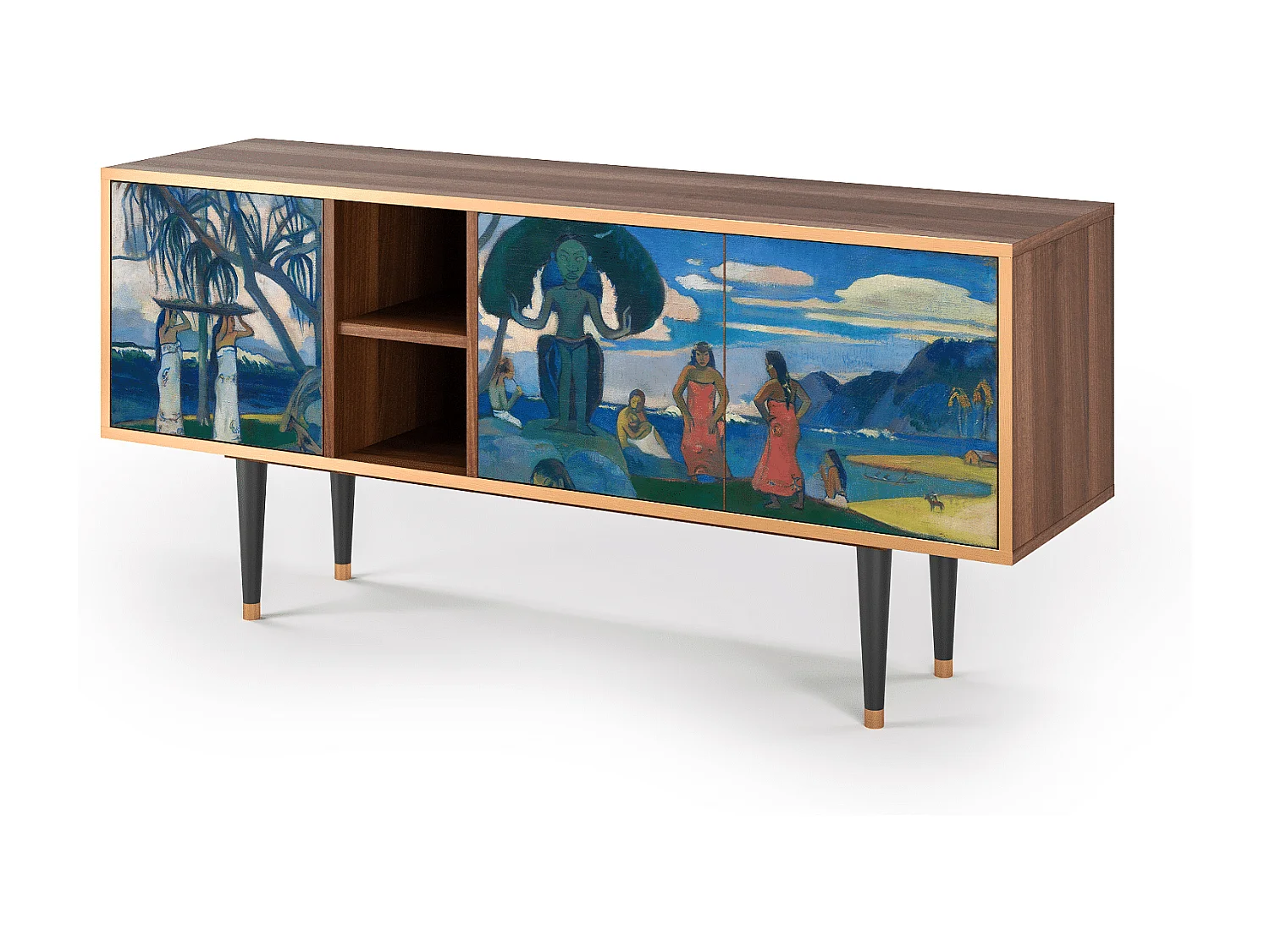 Meuble TV - 150х69х41 cm - T5 - Day of the God, Noyer