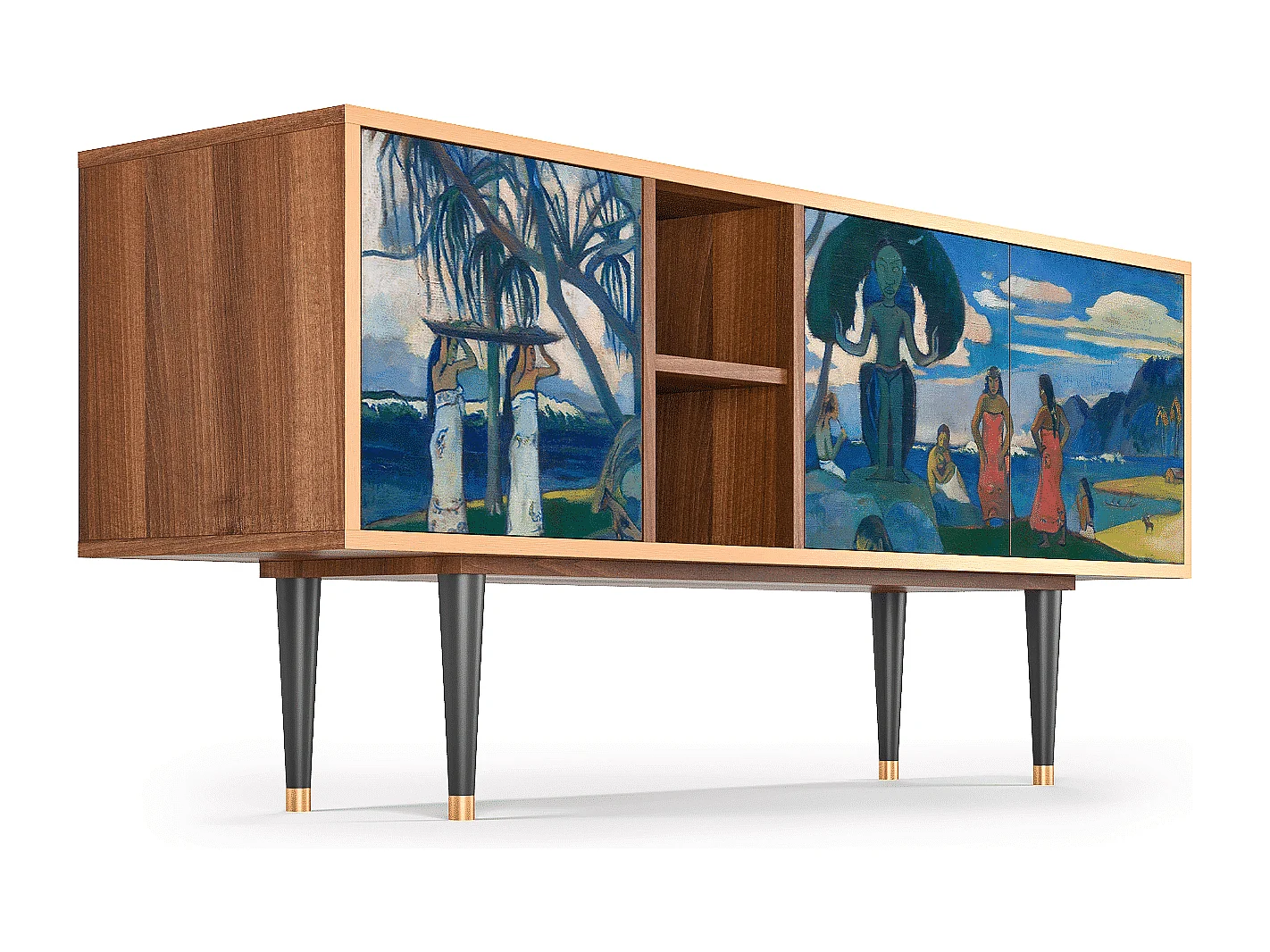 Meuble TV - 150х69х41 cm - T5 - Day of the God, Noyer