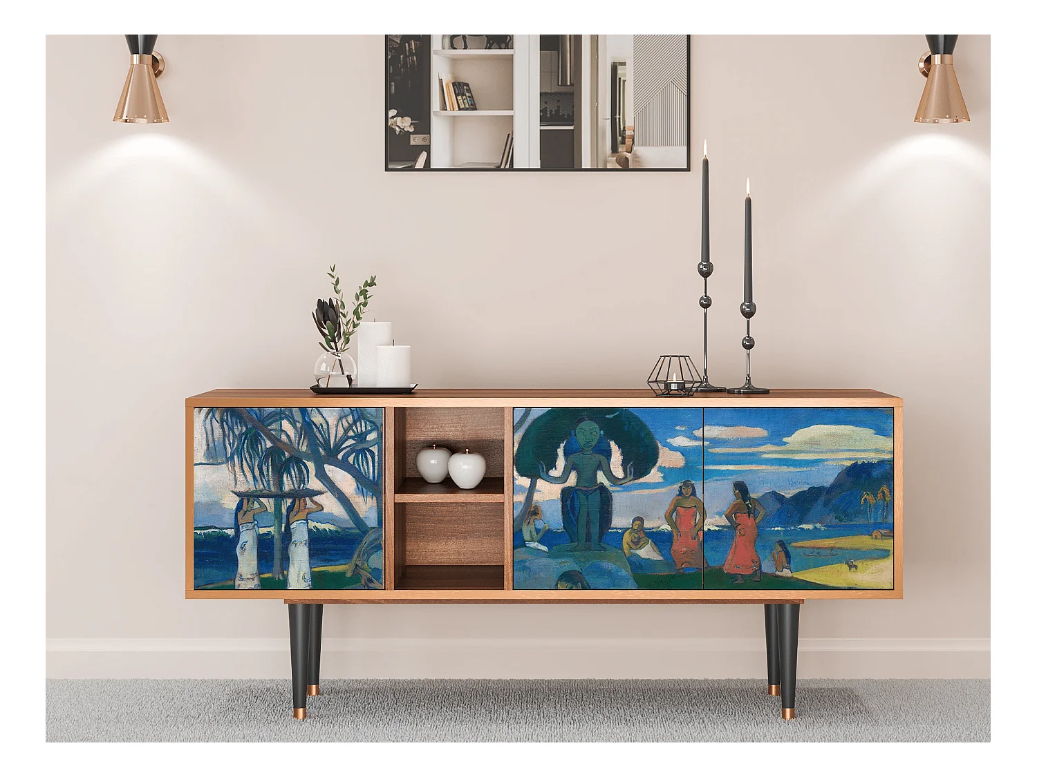 TV-Möbel - 150х69х41 cm - T5 - Day of the God, Walnuss